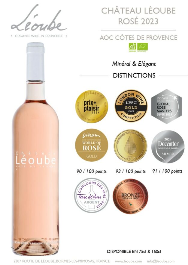 Récompenses Château Léoube Rosé